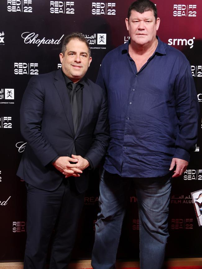 RatPac co-founders Brett Ratner and James Packer. Picture: Daniele Venturelli/Getty Images for The Red Sea International Film Festival