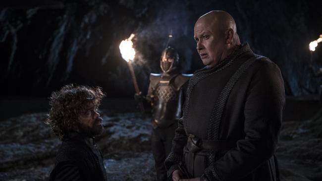 Tyrion farewells Varys. Picture: Foxtel