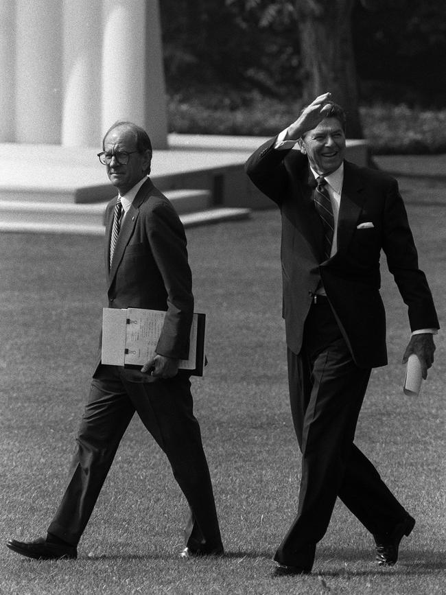 Michael Deaver with Ronald Reagan in 1984.