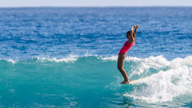 Rachael Tilly At the 2018 World Longboard Championship in Taiwan. Picture: WSL