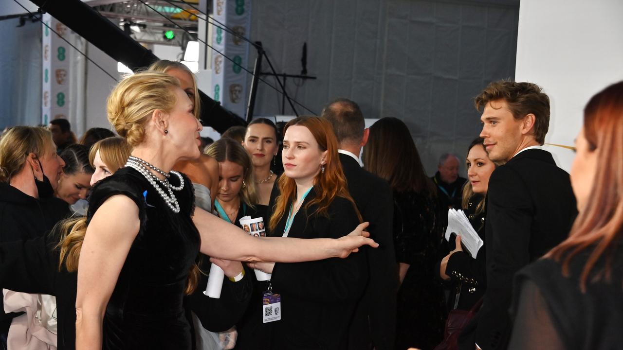 Cate Blanchett and Austin Butler arrive at the EE BAFTA Film Awards. Picture: Getty Images.