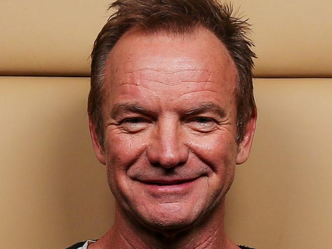 Musician, Sting, at Park Hyatt, Melbourne. Picture: Tim Carrafa