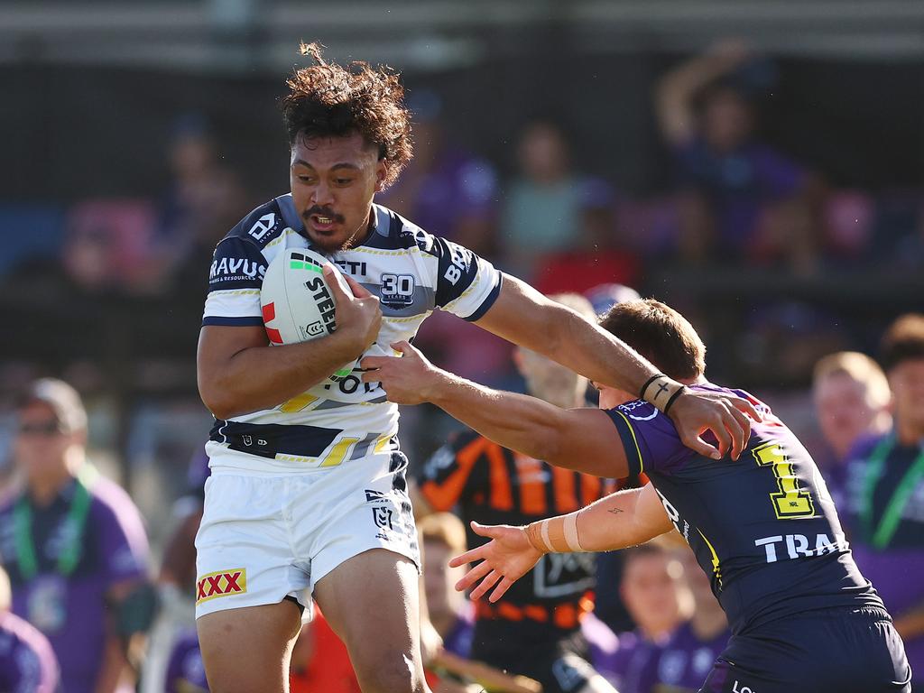 Jeremiah Nanai impressed on the left for the Cowboys. Picture: Getty Images