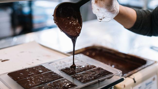 The chocolates are all handmade in the Olinda factory.