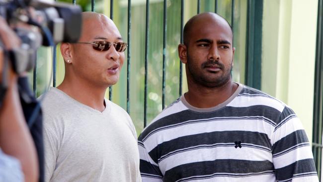 Myuran Sukumaran, right, with fellow Bali Nine member Andrew Chan in 2011. Picture: AP Photo
