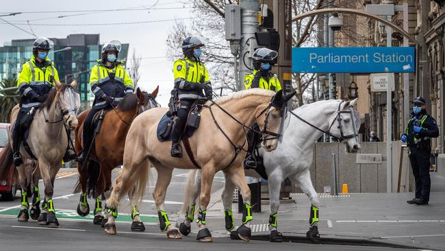 Police have already charged a 76-year-old Windsor man with incitement over the planned protest. Picture: Jake Nowakowski