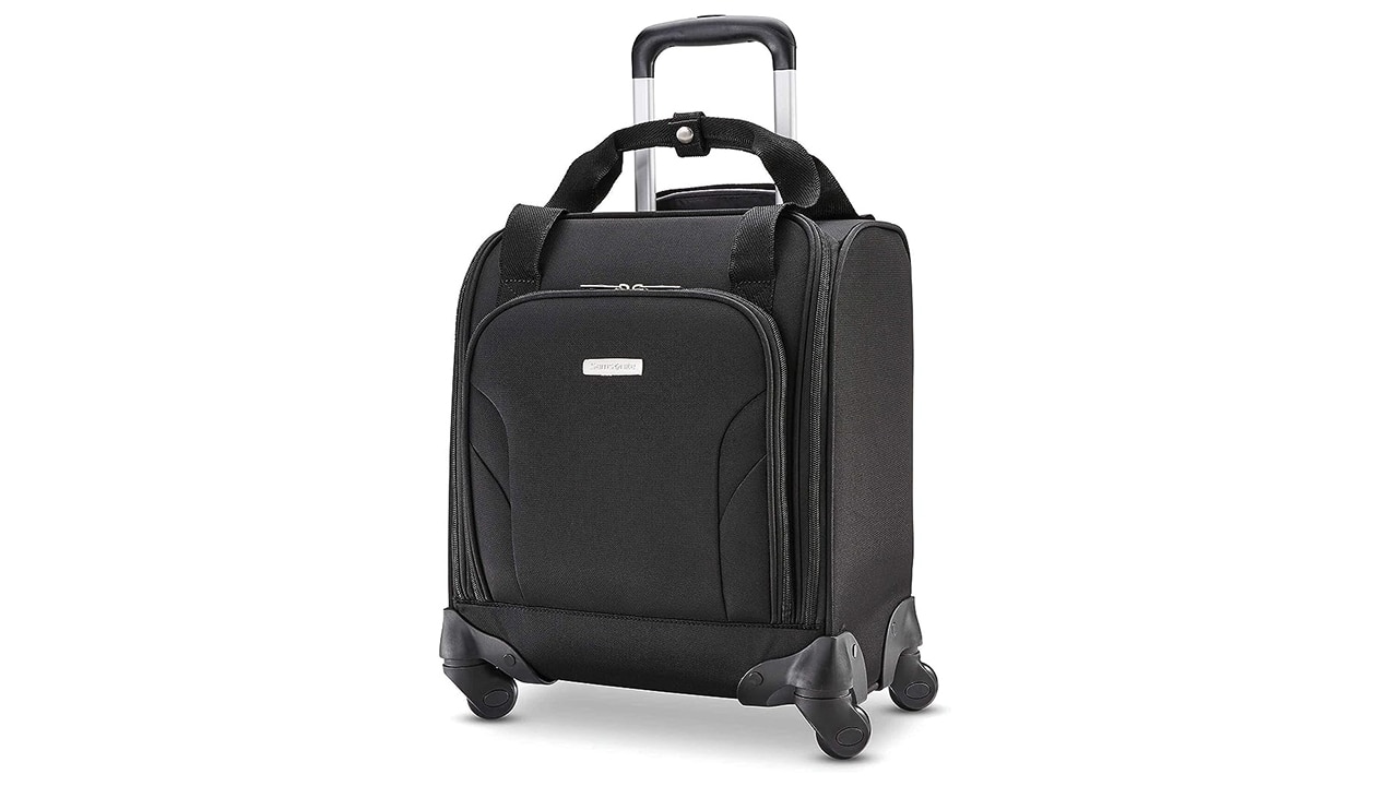 Samsonite Underseat Carry-On Spinner with USB Port. Picture: Amazon