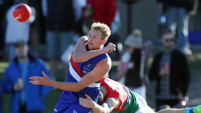 Jackson Calder booted five goals for Mornington. Picture: David Crosling
