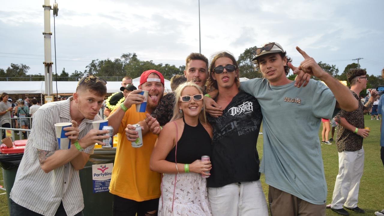 Festival-goers at The Jynx House Amplified music festival in Coolum