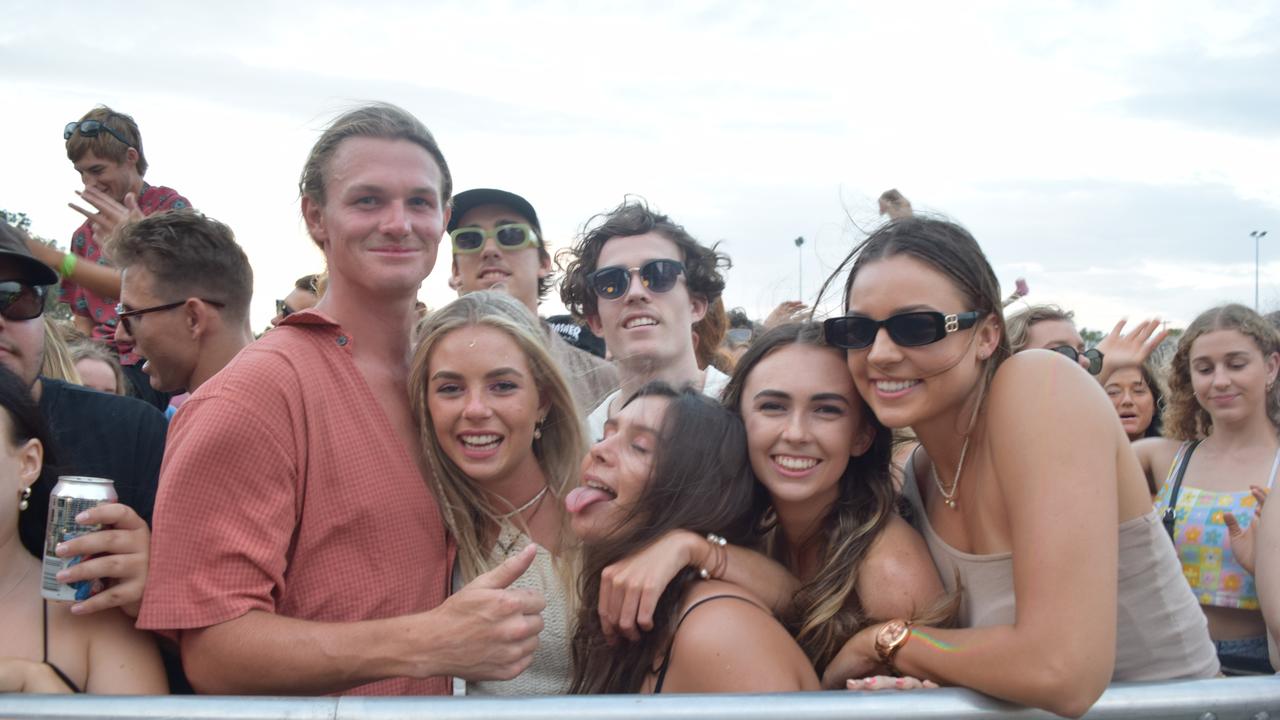 Festival-goers at The Jynx House Amplified music festival in Coolum