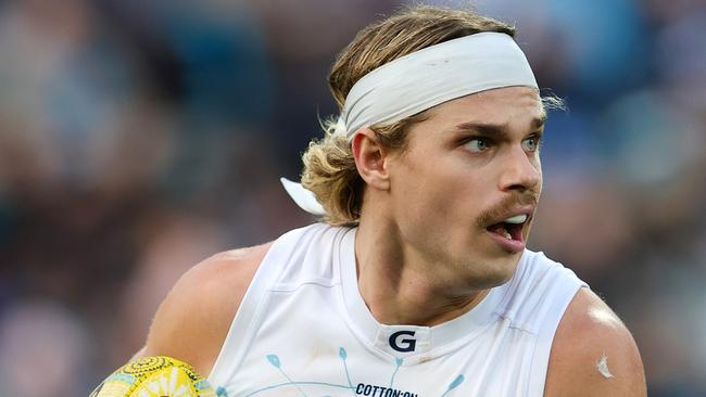 Bailey Smith has become an early favourite for the Brownlow. Picture: Sarah Reed/AFL Photos via Getty Images.