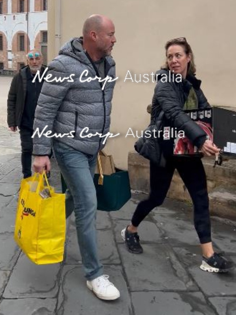 Exclusive: Luke and Cate Sayers have been spotted in Lucca, Italy. Picture: Sophie Elsworth