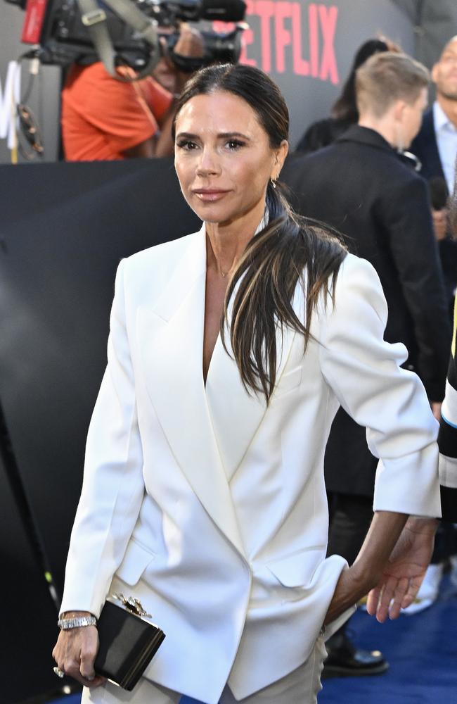 Victoria Beckham attends the premiere of new Netflix doco Beckham at London’s The Curzon Mayfair. Picture: Getty Images