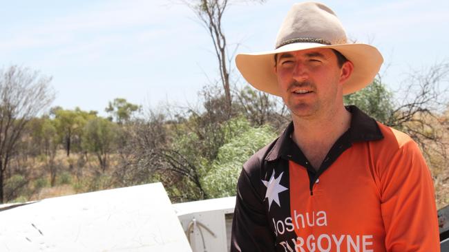 Minister for Planning, Lands, and Environment Josh Burgoyne outside of Alice Springs. Picture: Gera Kazakov