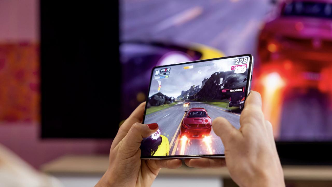 The bigger Samsung Galaxy Fold is great for gaming, movies and multi-tasking.