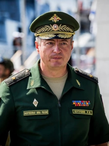 Major General Roman Kutuzov reportedly died in the same missile attack. It's believed his bloody body has been recovered with Moscow refusing to comment. Picture: east2west