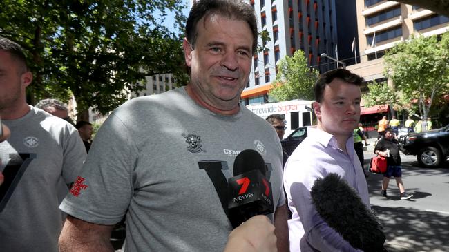 John Setka, centre, was punted from the Labor Party after a series of scandals. Picture: AAP