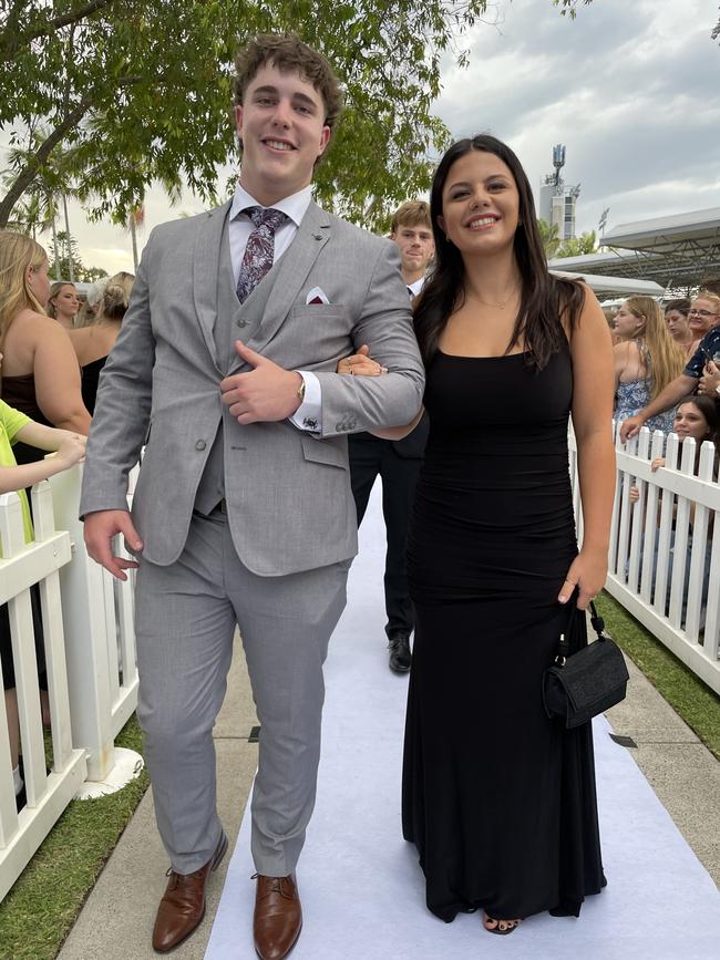 Ethan Wilson and Eva Bonassi at the 2023 Unity College formal.