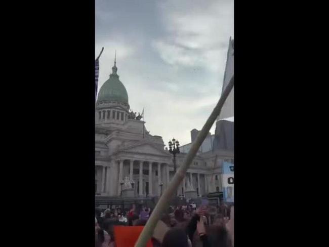 Protesters Gather for Joint Demonstration in Buenos Aires