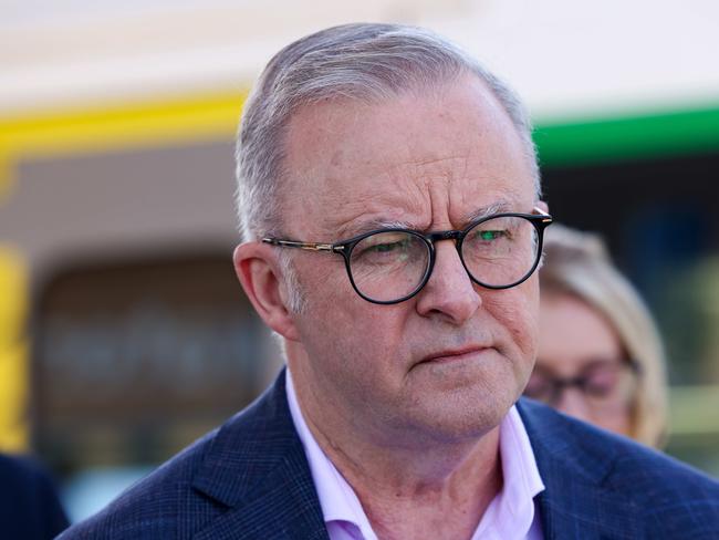 8/12/2024PM Anthony Albanese at the opening of the Metronet Ellenbrook Line and on the train for part of the trip.Pic Colin Murty