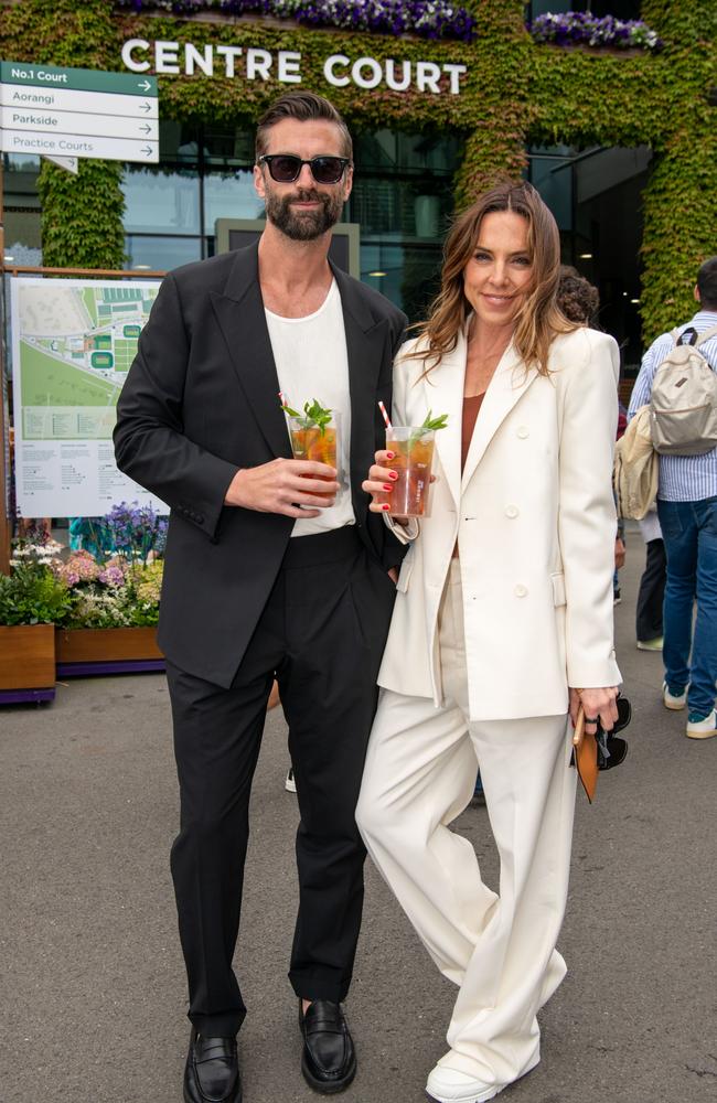 Mel C and her Aussie beau Chris Dingwall at Wimbledon last year. Picture: Getty