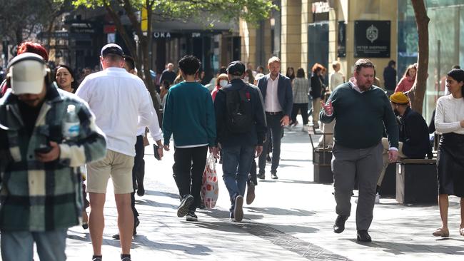 SYDNEY, AUSTRALIA  - Newswire Photos  AUGUST 09 2023: A view people walking and shopping in Pitt Street Mall in the Sydney CBD. Picture NCA Newswire/ Gaye Gerard