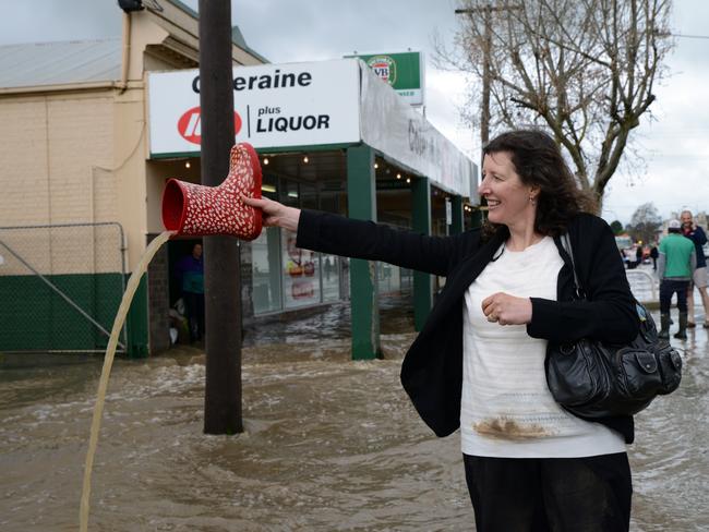 Flash floods hit Coleraine. Picture: Karla Northcott, Weekly Times