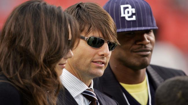 Foxx was pictured with Holmes and her then husband with Tom Cruise back in 2006 at a football game. Picture: Win McNamee/Getty Images