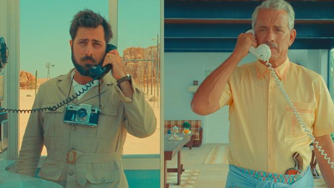 Jason Schwartzman and Tom Hanks in director Wes Anderson's ASTEROID CITY