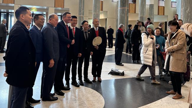 Former Victorian premier Daniel Andrews has been given a warm welcome in Canberra. Picture: Jade Gailberger