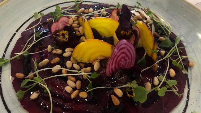 Beetroot carpaccio.