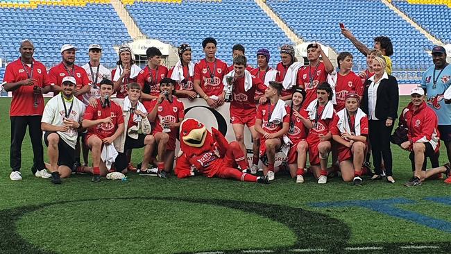 Currumbin's under-15 division 1 premiership team. Picture: Currumbin Eagles Facebook