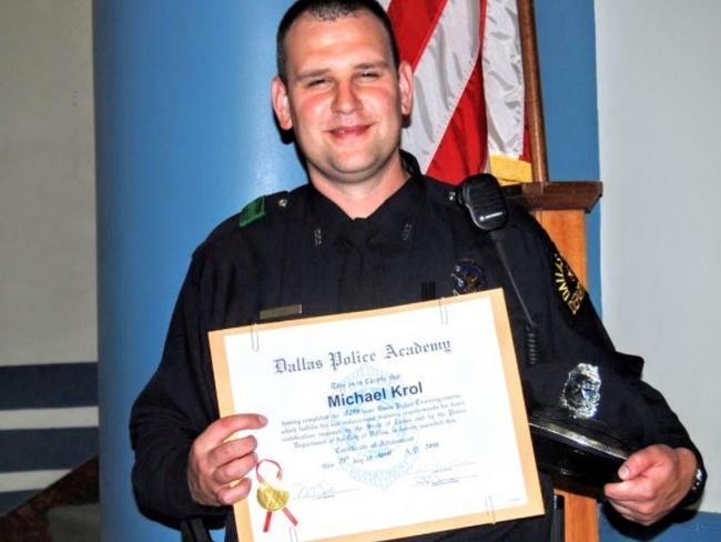 Dallas police officer Michael Krol, aged 40, was killed by Micah Johnson. Picture: Supplied