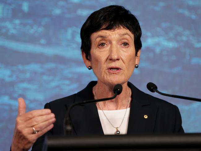 The Business Council of Australia Jennifer Westacott AO delivers the key note address in Parramatta on 17 March, 2022. Picture: Toby Zerna