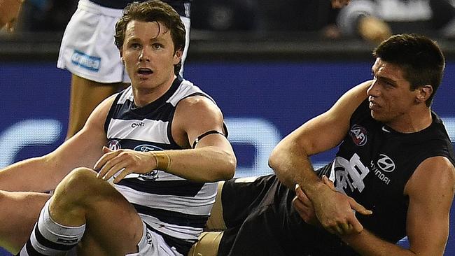 Patrick Dangerfield was suspended during the 2017 season. Picture: AAP Images