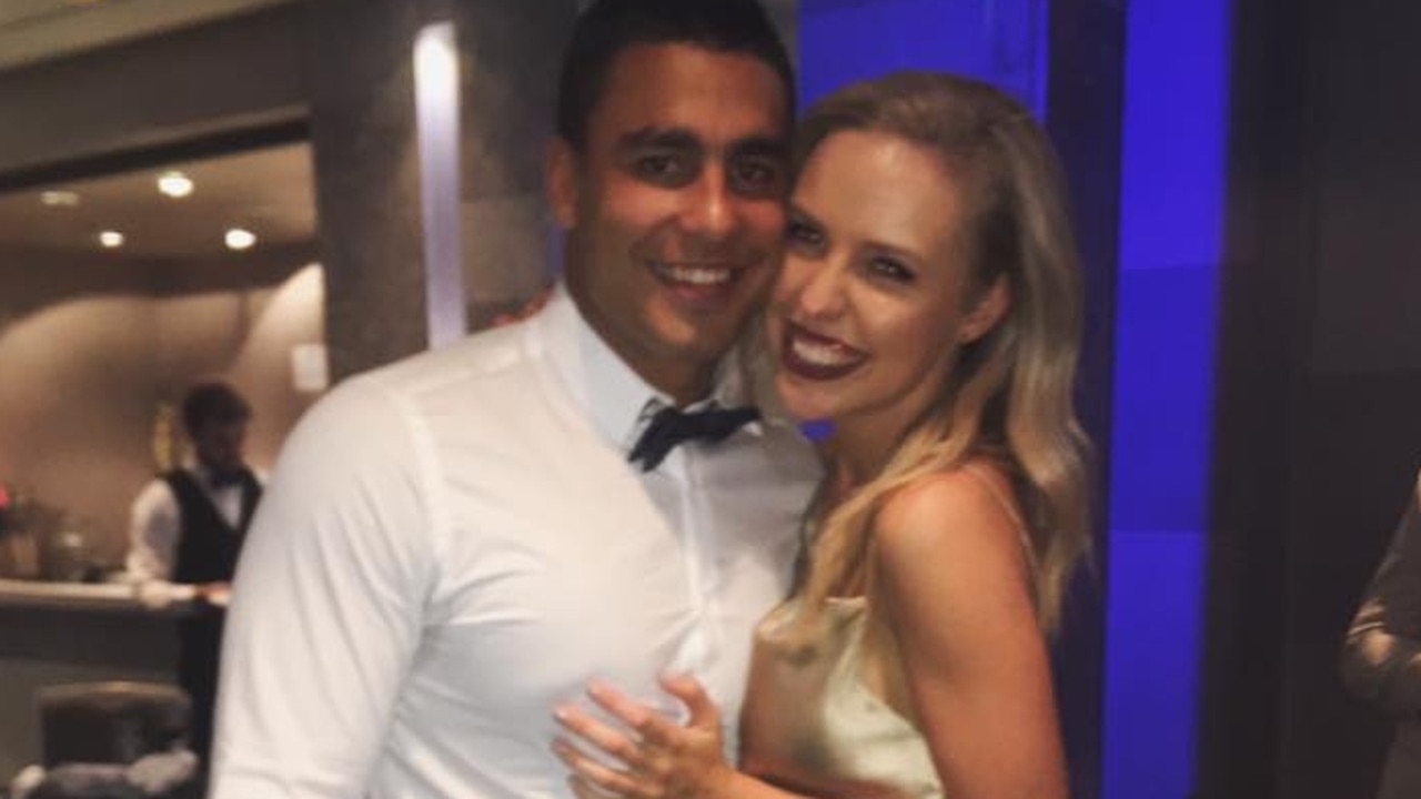 ***PIXELATE KIDS PLEASE***, Kara Childerhouse with NRL Bulldogs star Michael Lichaa , From source:, https://www.facebook.com/kara.childerhouse