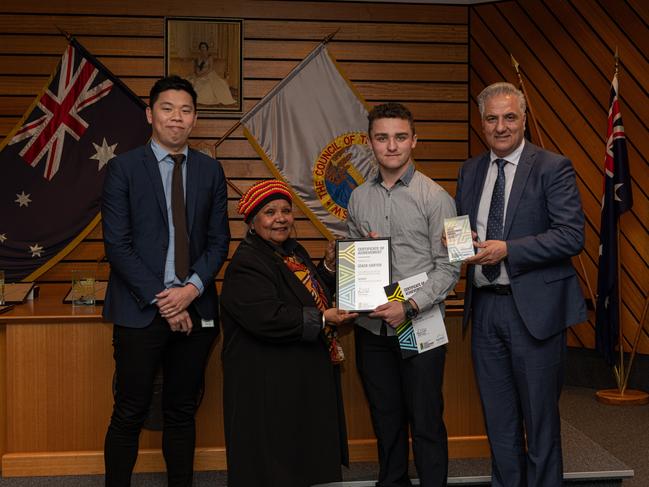 First Nations Award recipient, Izack Carter (second from right).