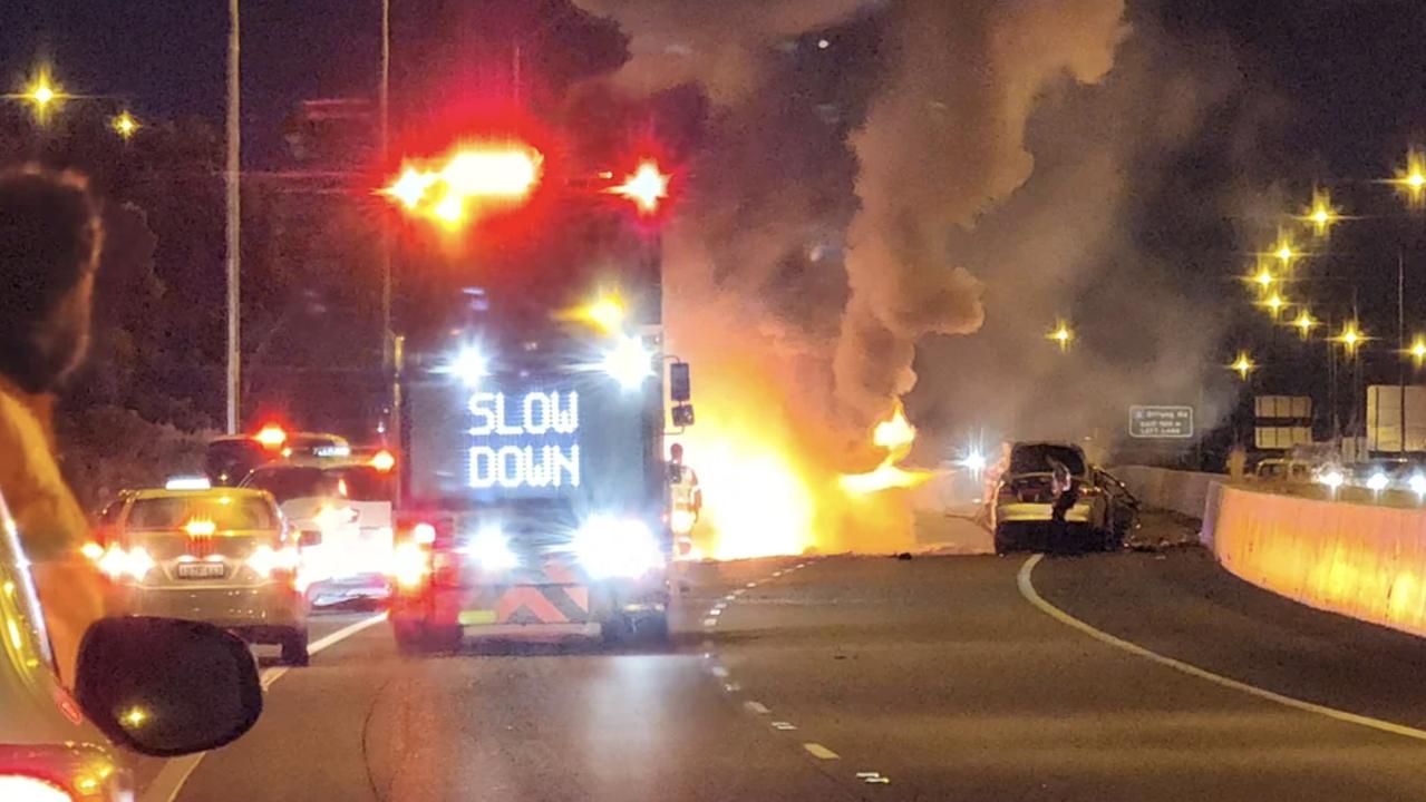 Four killed in fiery crash near airport