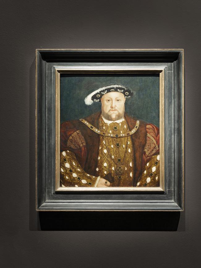 after Hans Holbein The Younger, born Ausburg, Germany 1497, died London 1543 , King Henry VIII , c 1540s, London, oil on wood panel, 65.0 x 57.5 cm, 89.5 x 81.5 x 9.0 cm (frame); A.M. and A. R. Ragless Bequest Funds 1965, Art Gallery of South Australia, Adelaide