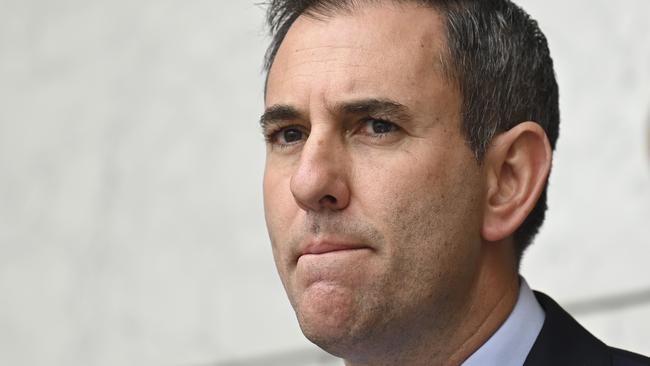 Jim Chalmers has conceded Australia’s net-overseas migration intake will be higher than forecast, opening Labor to Coalition criticism over its management of the post-pandemic surge in migrant arrivals. Picture: NewsWire / Martin Ollman