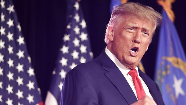 Donald Trump at a Nevada Republican volunteer recruiting event. Picture: Getty Images