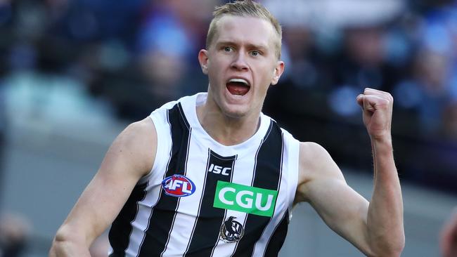 Jaidyn Stephenson has made a brilliant start to his time at the Magpies. Picture: Getty Images