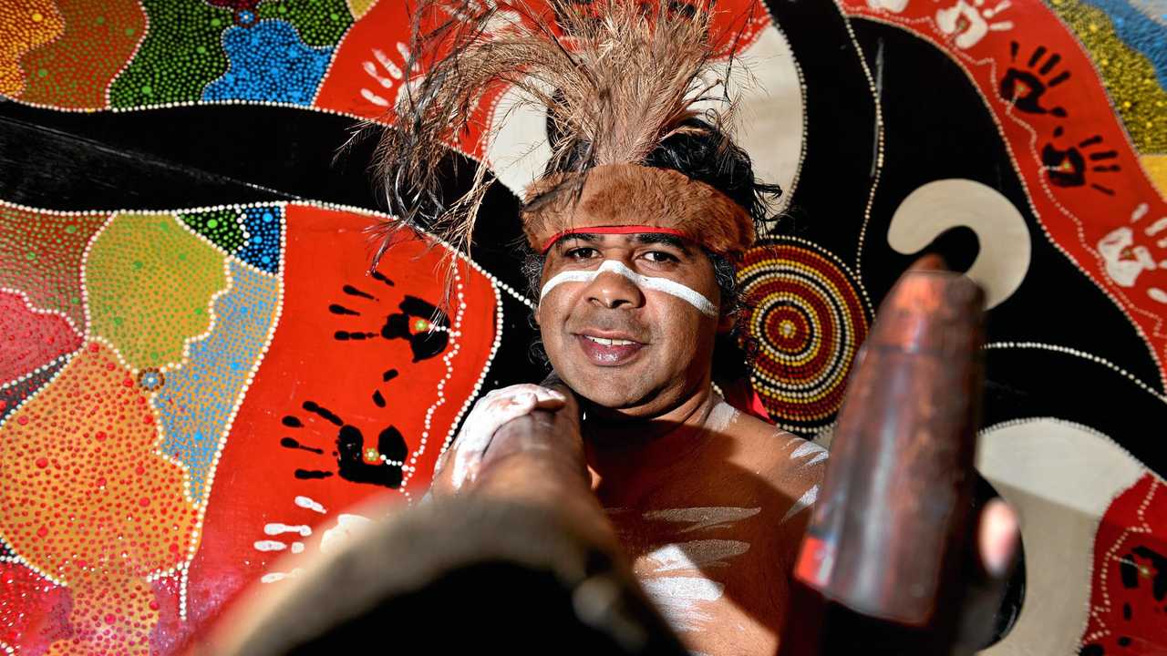 Lyndon Davis of the Gubbi Gubbi people. Picture: John McCutcheon