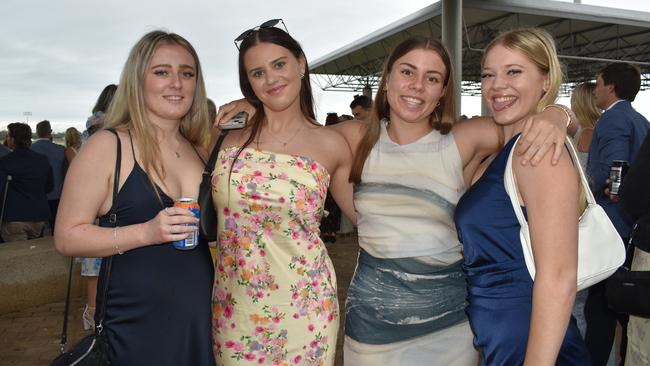 Kaesha, Keira, Sarah and Zoe at the 91.1 Hot FM Ladies Oaks Day 2025.