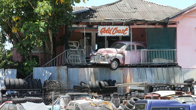 The West Burleigh wrecking yard including the famous FX. Picture: Glenn Hampson.