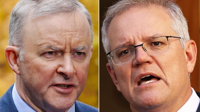 Anthony Albanese and Scott Morrison. Picture: NCA Newswire