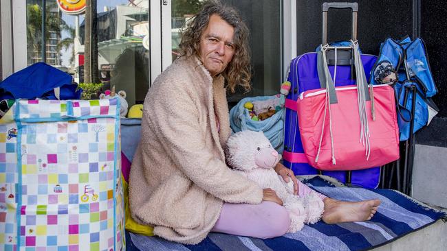 David Buncombe, aka Princess, in their native habitat in Surfers Paradise. Picture: Jerad Williams