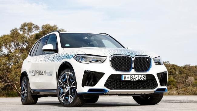 One of BMW's hydrogen powered iX5 SUVs.