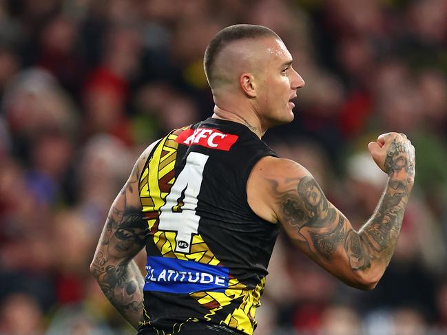 Dustin Martin was back near his best on the Dreamtime stage. Picture: Quinn Rooney/Getty Images