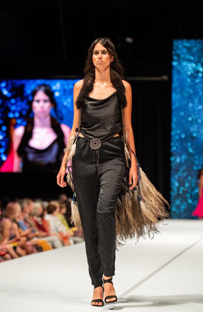 2024 Country to Couture at the Darwin Convention Centre showcases hand-designed First Nations fashion. Picture: Pema Tamang Pakhrin